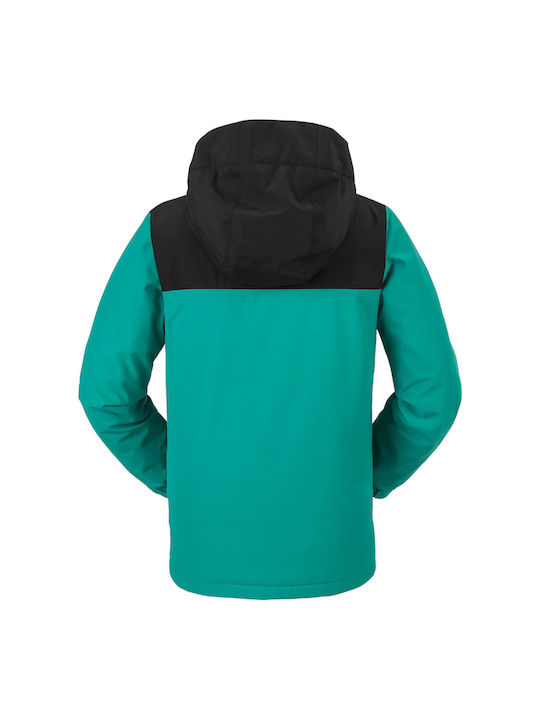 Volcom Jachetă casual pentru copii cu glugă Verde Stone.91