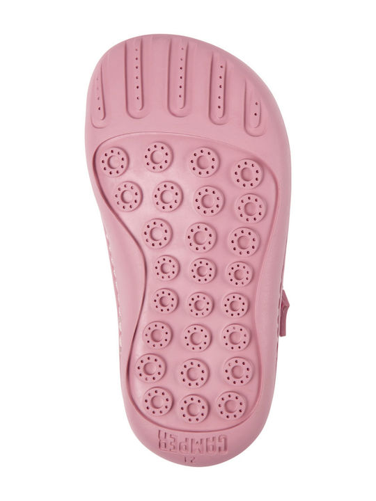 Leather Kids Boots with Laces Pink