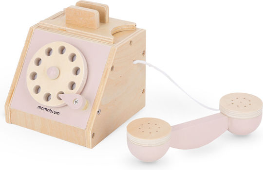 Mamabrum Joc de imitație Telefon Retro din lemn pentru 3+ ani ani
