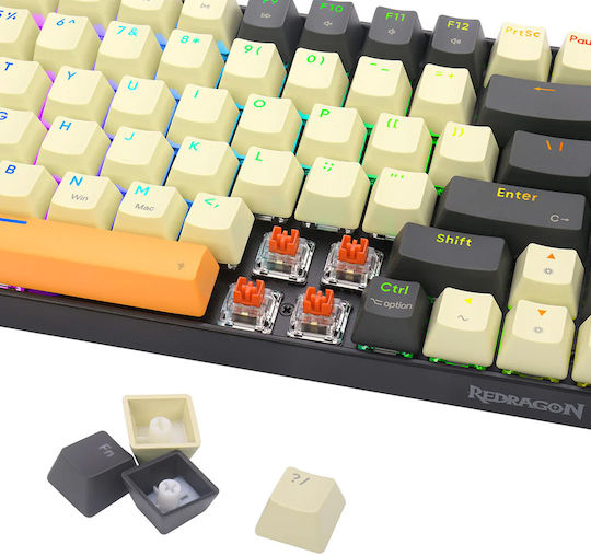 Redragon K629CGO-PRO-M Phantom Pro M Ασύρματο Gaming Μηχανικό Πληκτρολόγιο 75% με Custom Red διακόπτες και RGB φωτισμό (Αγγλικό US)