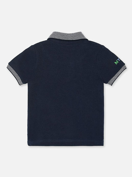 Mayoral Kids Polo Short Sleeve Navy Blue