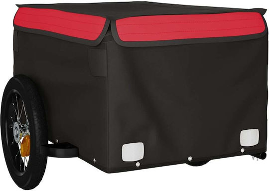 Vidaxl Anhänger Fahrradzubehör Schwarz Rot 30 Kilo Eisen