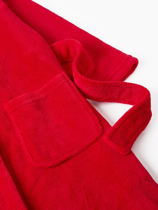 Zippy Kids' Robe Winter Fleece Red