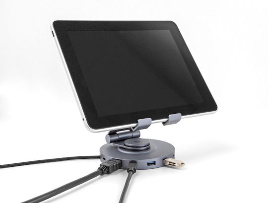 DeLock USB-C Докинг станция с HDMI 4K PD Етърнет Сив (88017)