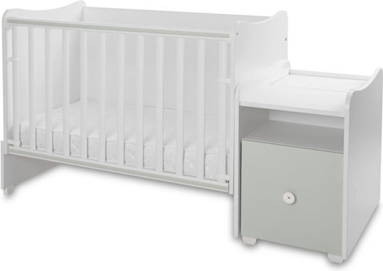 Lorelli Πολυμορφική Κούνια Trend Plus White & Milky Green με Συρτάρι