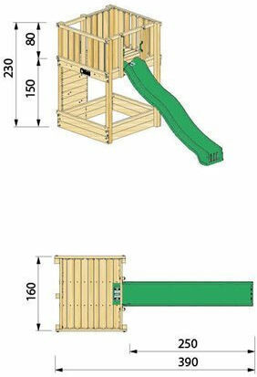 Hy-land Ξύλινος Πύργος Παιχνιδιού Climbing Frame P1