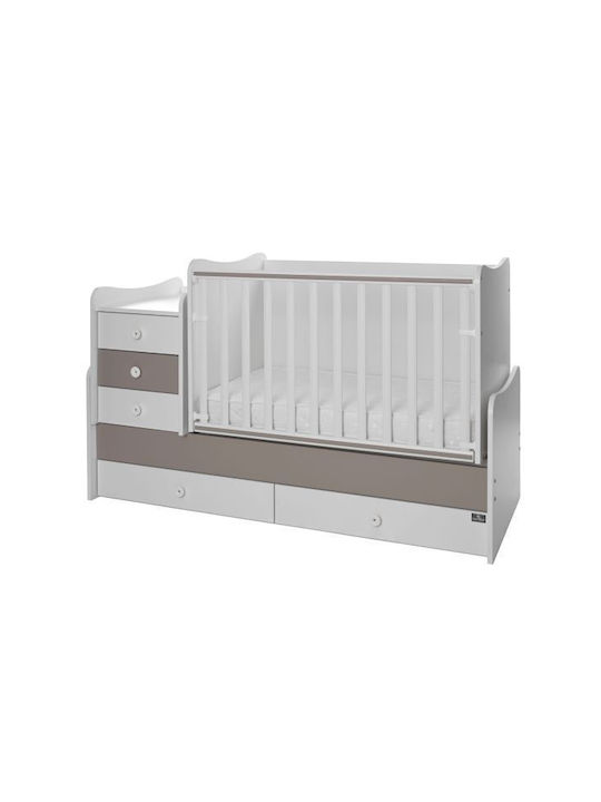 Lorelli Κούνια Πολυμορφική Maxi Plus White/String για Στρώμα 62x110cm
