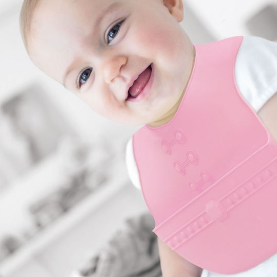 Naforye Waterproof Bib Silicone with Button & Pocket for 4 m+