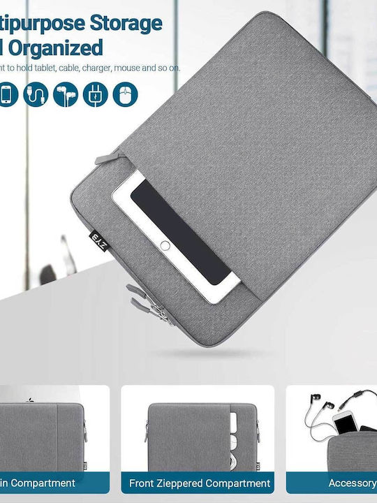 ZYB Αδιάβροχη Θήκη για Laptop 13" σε Γκρι χρώμα 1000-42210106