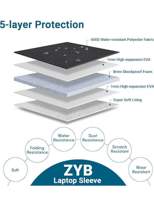 ZYB Laptop-Hülle 15.6" Schwarz 1000-42210092