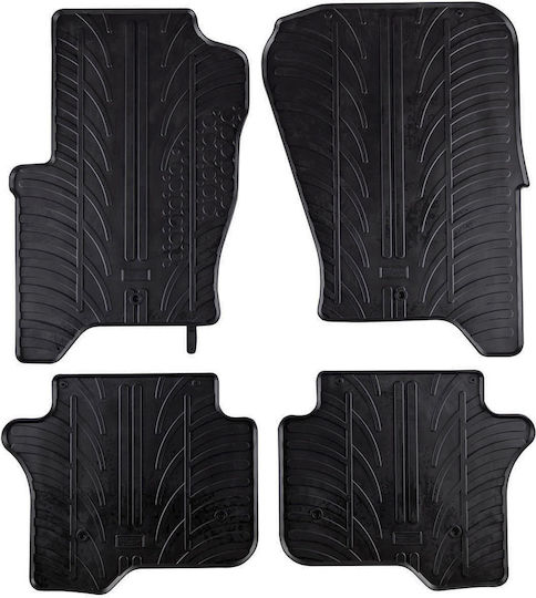 Gledring Σετ Μπροστινά και Πίσω Πατάκια 4τμχ για Land Rover Discovery 2009-2017 Μαύρα