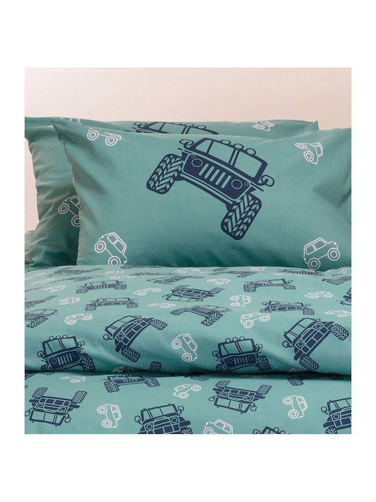 Melinen Kids Cotton Pillowcase Set 50x70cm Aqua