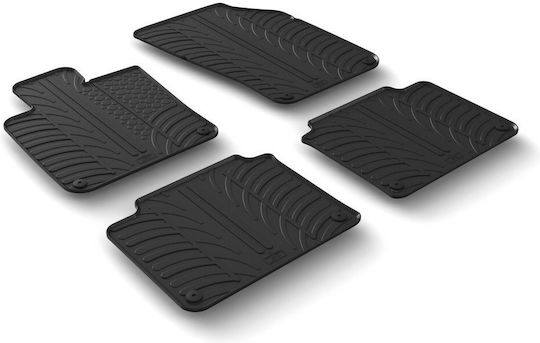 Lampa Set of Front and Rear Mats 4pcs Tray Type for Volvo S90 2016 Black