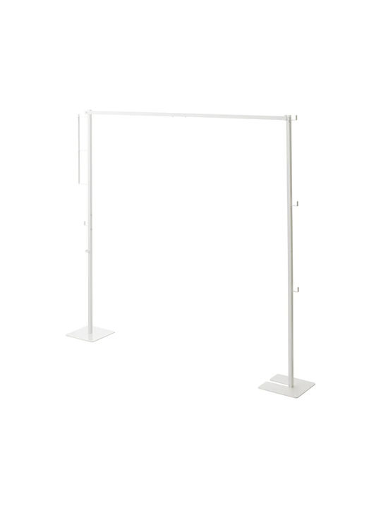 Yamazaki Metallic Garment Rack Telescopic White 175x25x160cm