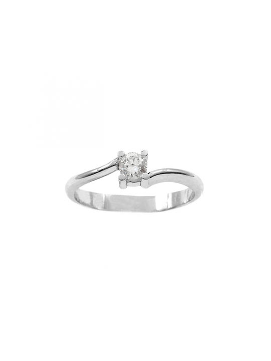 Art d or Single Stone from White Gold 18K with Diamond