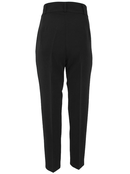 Pirouette Women's High-waisted Crepe Trousers Black