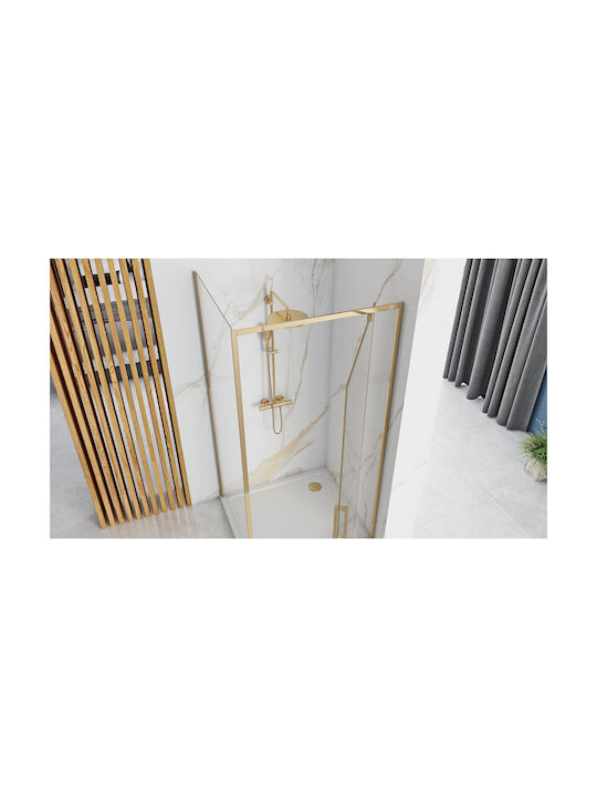 Rea REA-K5619 Shower Screen for Shower with Sliding Door 100x195cm Oro