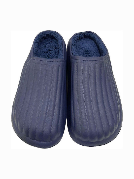 Ustyle Clogs mit Pelz Blau