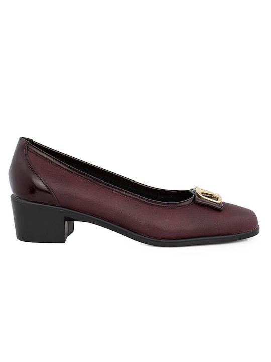 Castor Anatomic Piele Mocasini dama în culoarea Burgundy