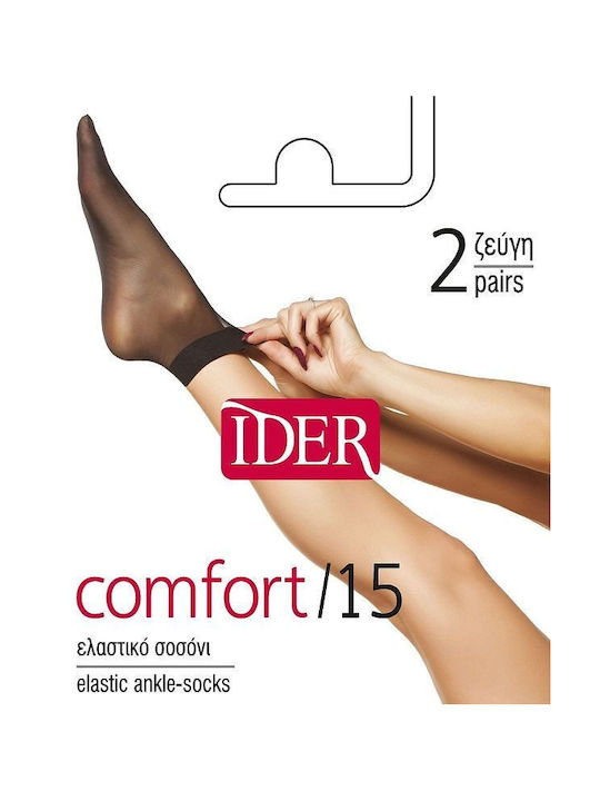 IDER Women's Socks Sheer 15 Den Black