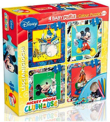 Puzzle pentru Copii 4 Baby Colour 2 in 1 16buc Lisciani Giochi