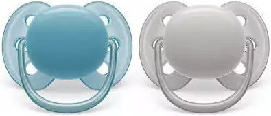 Philips Orthodontic Pacifiers Silicone Ultra Blue-Grey for 6-18 months 2pcs