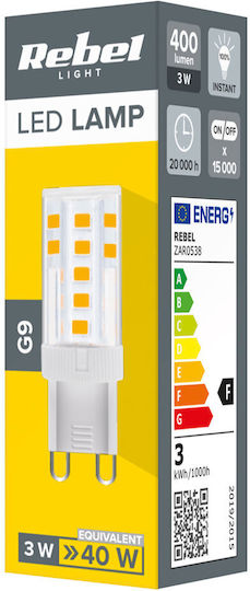 Rebel Λάμπα LED 3.5W για Ντουί G9 Θερμό Λευκό 350lm