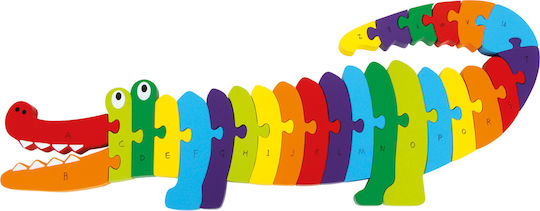 Wooden Kids Puzzle Krokodil Abc 27pcs Small Foot