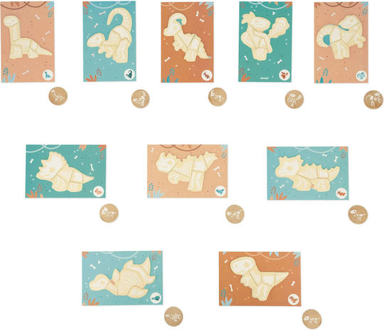 Παιδικό Puzzle Δεινόσαυροι 6pcs Janod