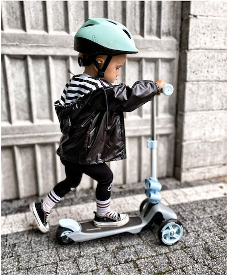 HyperMotion Kinderroller 3 in 1 3-Rad mit Sitz Hellblau
