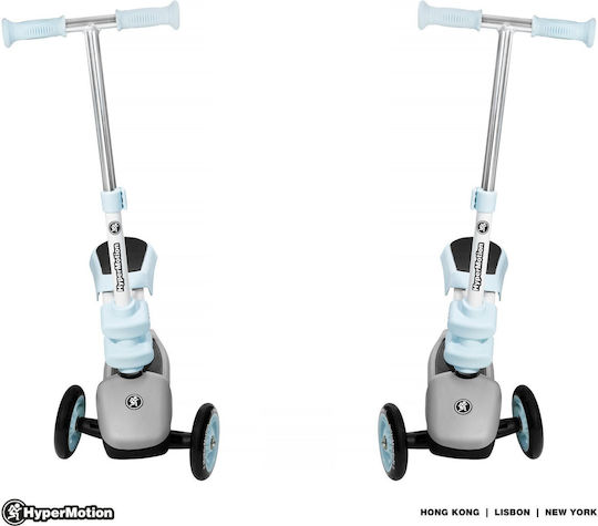 HyperMotion Kinderroller 3 in 1 3-Rad mit Sitz Hellblau