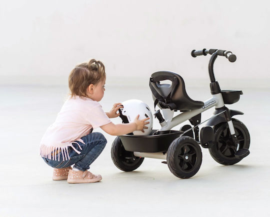 HyperMotion Kids Tricycle Bicycle TOBI Vector with Storage Space & Parental Handle for 12+ Months Gray