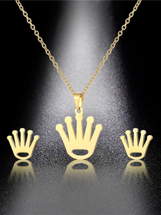 Callajewels Set Mit Ohrringen Und Kinderhalskette Krone