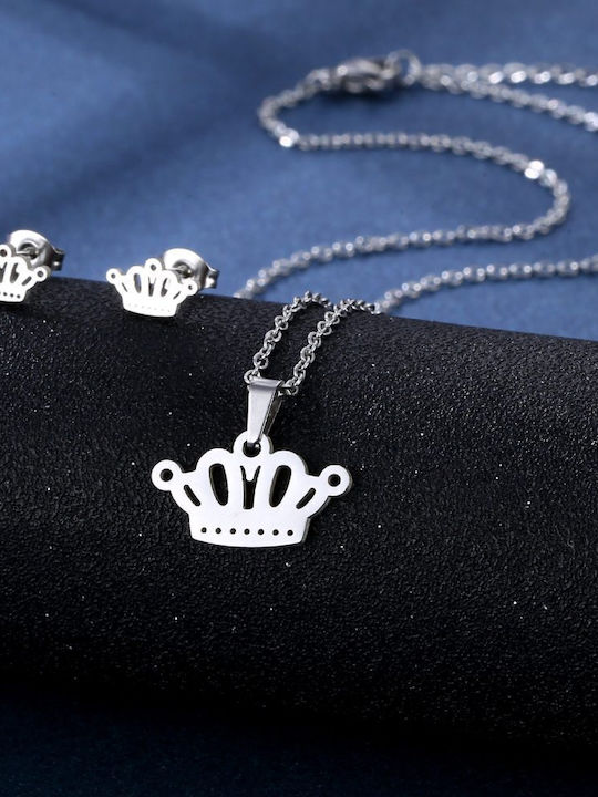 Callajewels Set Mit Ohrringen Und Kinderhalskette Krone