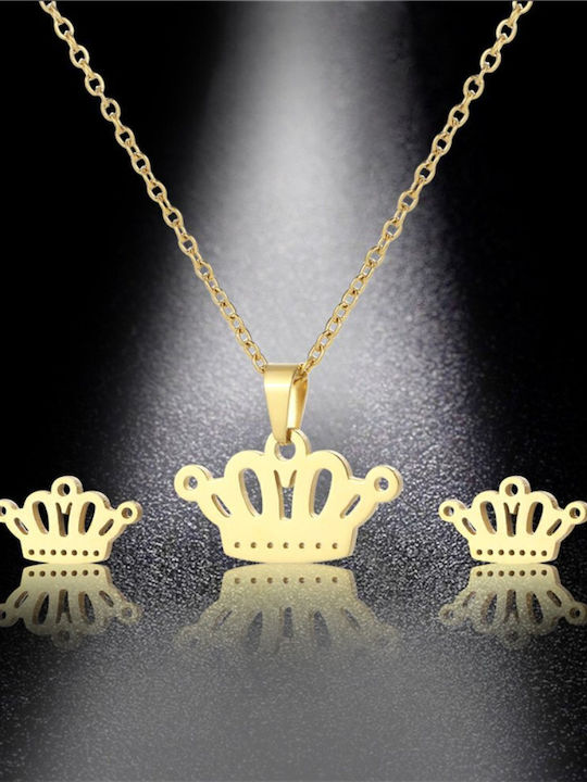 Callajewels Set Mit Ohrringen Und Kinderhalskette Krone
