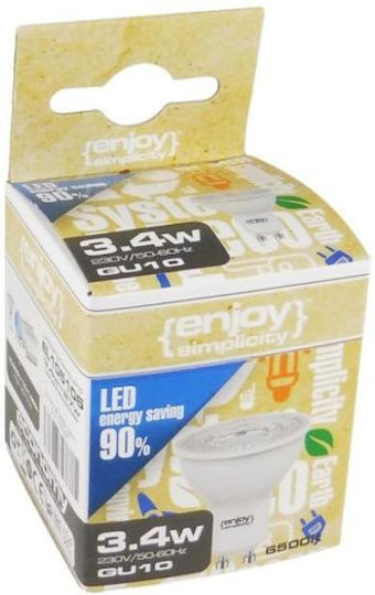 Elvhx LED Bulb 7.5W for Socket GU10 and Shape MR16 Cool White 615lm Dimmable