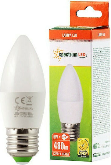 Spectrum LED Bulb 6W 100mm for Socket E27 and Shape A60 Warm White 480lm