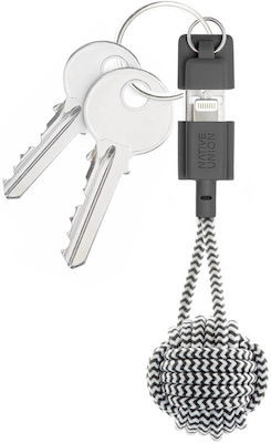 Native Union Braided Keychain USB to Lightning Cable Zebra 0.165m (KEY-L-ZEB)
