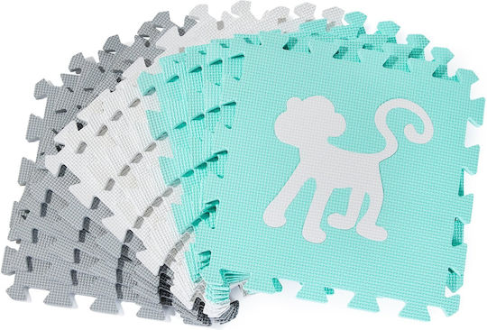 Moby System Kinderbodenpuzzle Mint 16Stück