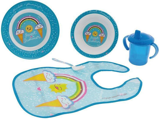 Laken Feeding Set Katuki Saguyaki Sweet Summer made of Melamine 5pcs