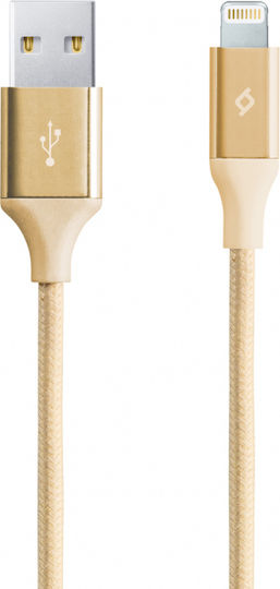 TTEC Regular USB to Lightning Cable Χρυσό 1.2m (2Dk16a)