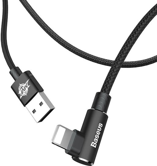 Baseus MVP Angle (90°) / Braided USB to Lightning Cable Μαύρο 1m (CALMVP-01)