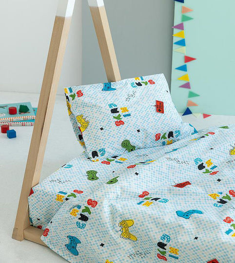 Palamaiki Kinderdecke Einzel My Kingdom Hellblau 160x240cm