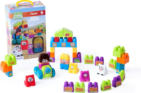 Miniland Τουβλάκια Super Blocks Φάρμα για 1.5+ Ετών 38τμχ