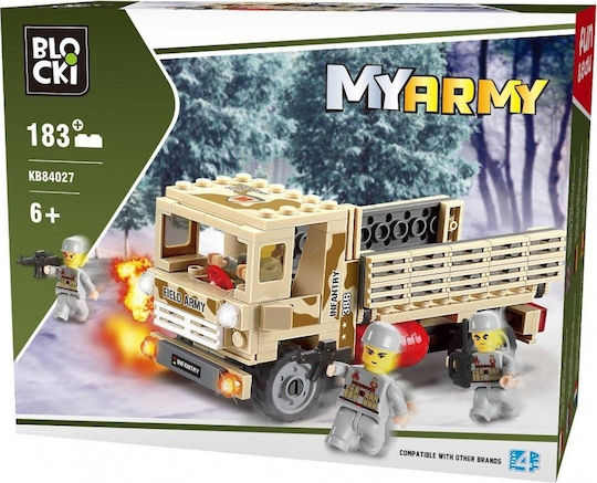 Blocki Military Truck Building Blocks for 6+ Years 183 Pieces