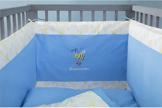 Zouzounia Bee Crib Bumpers Classic Inside Blue 40x200cm