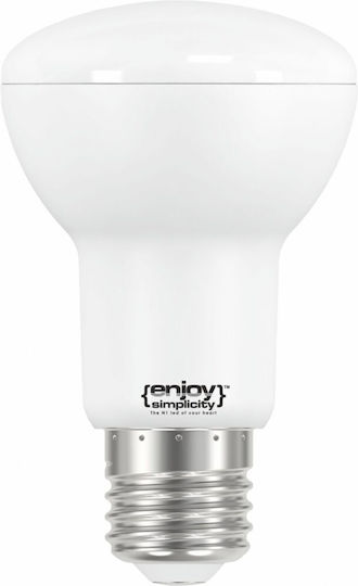 Elvhx Λάμπα LED 5.4W 99mm για Ντουί E27 και Σχήμα R63 Ψυχρό Λευκό 630lm