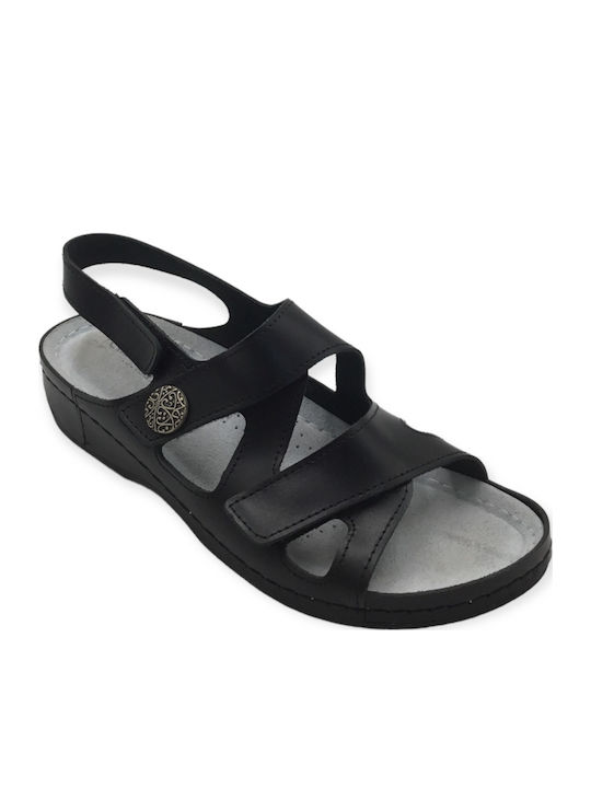 Sandale Casual Damă Anatomici Din Piele Negre