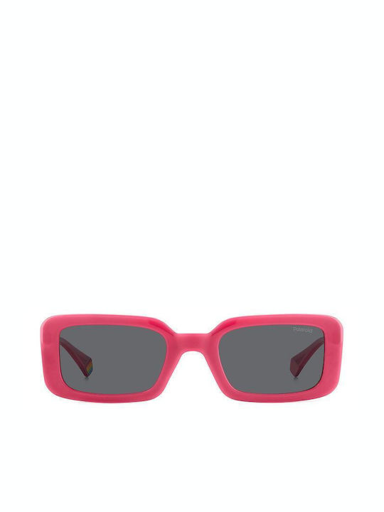 Polaroid Sonnenbrillen mit Rosa Rahmen und Gray Polarisiert Linse PLD6208/S/X MU1/M9
