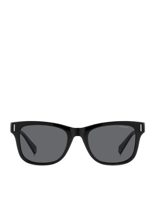 Polaroid Unisex Sunglasses with Black Plastic Frame and Gray Polarized Lens PLD6206/S 807/M9
